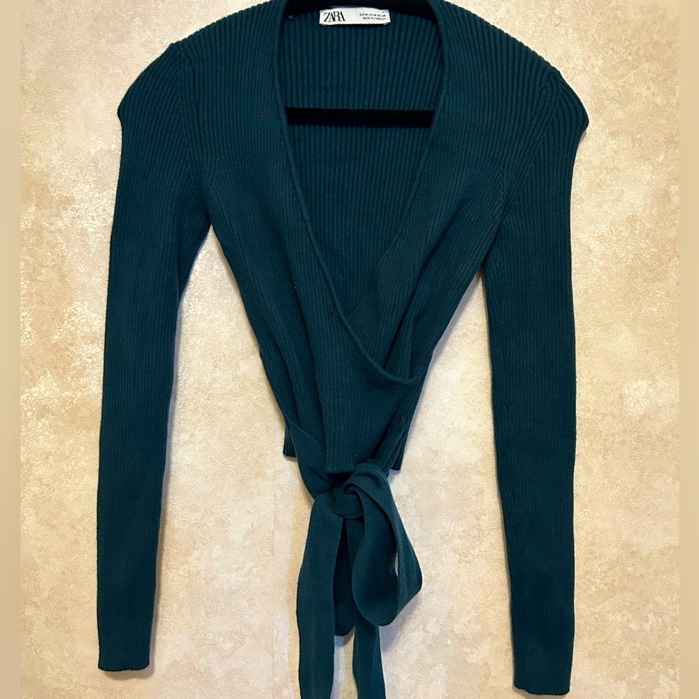 Zara faux wrap sweater